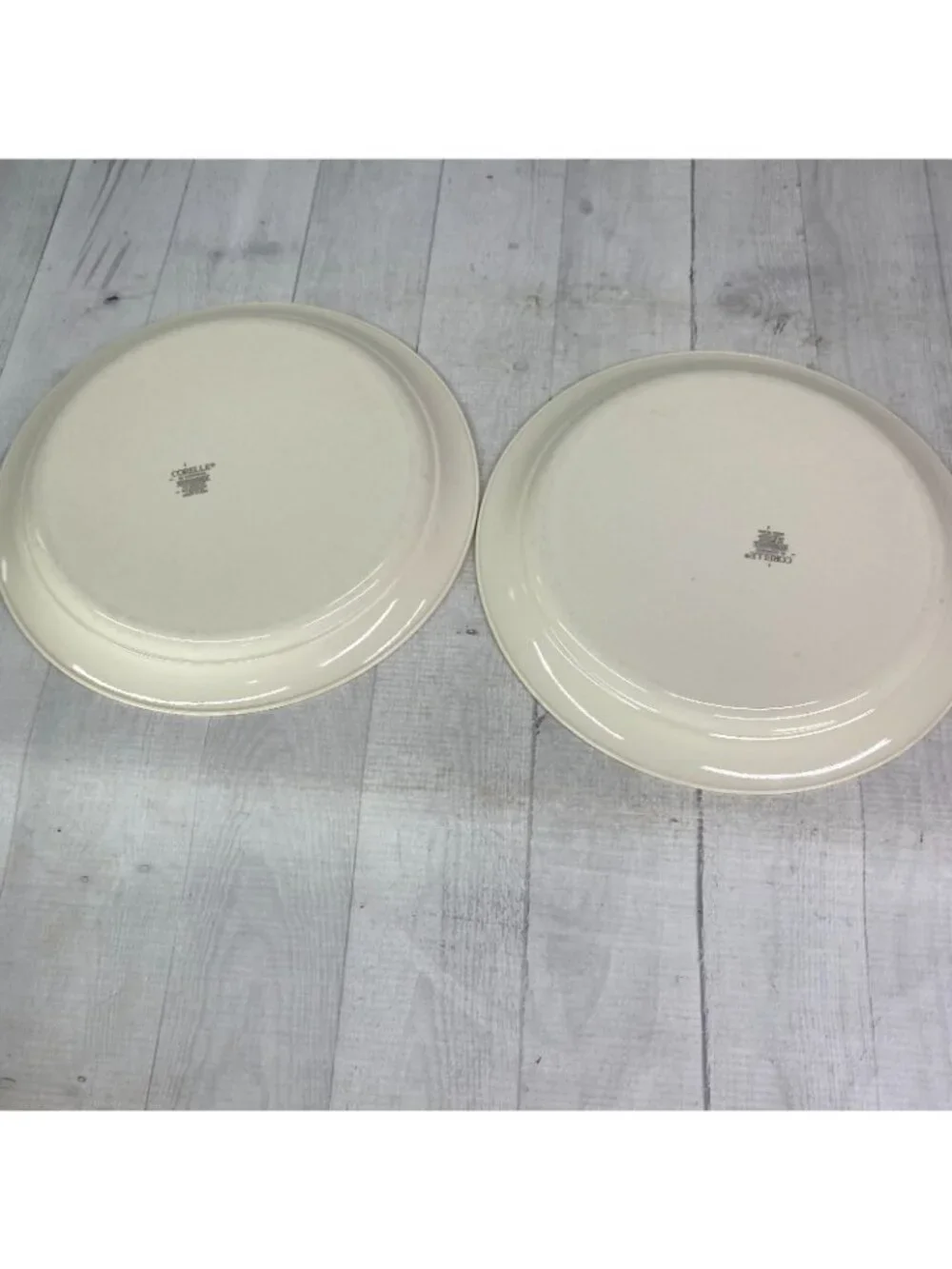 Corelle ABUNDANCE Cornerstone Beige Fruits Blue Maroon Bands Dinner Plates Set 6